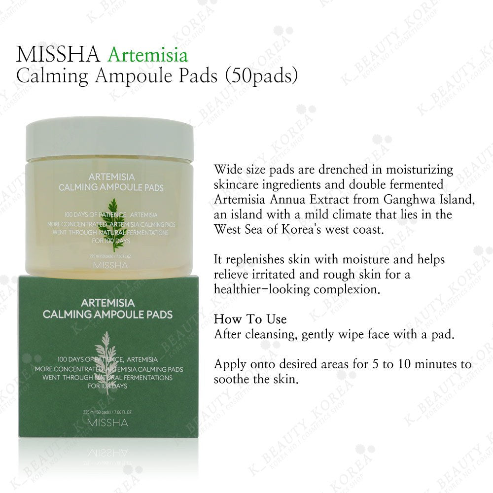 Missha Artemisia Calming Spot Pack 225ml/50ea